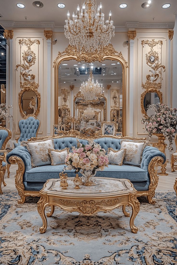 Complete Tufted White Sofa Set | Luxury Gold Leaf Accent Wedding Furniture with Coffee Table