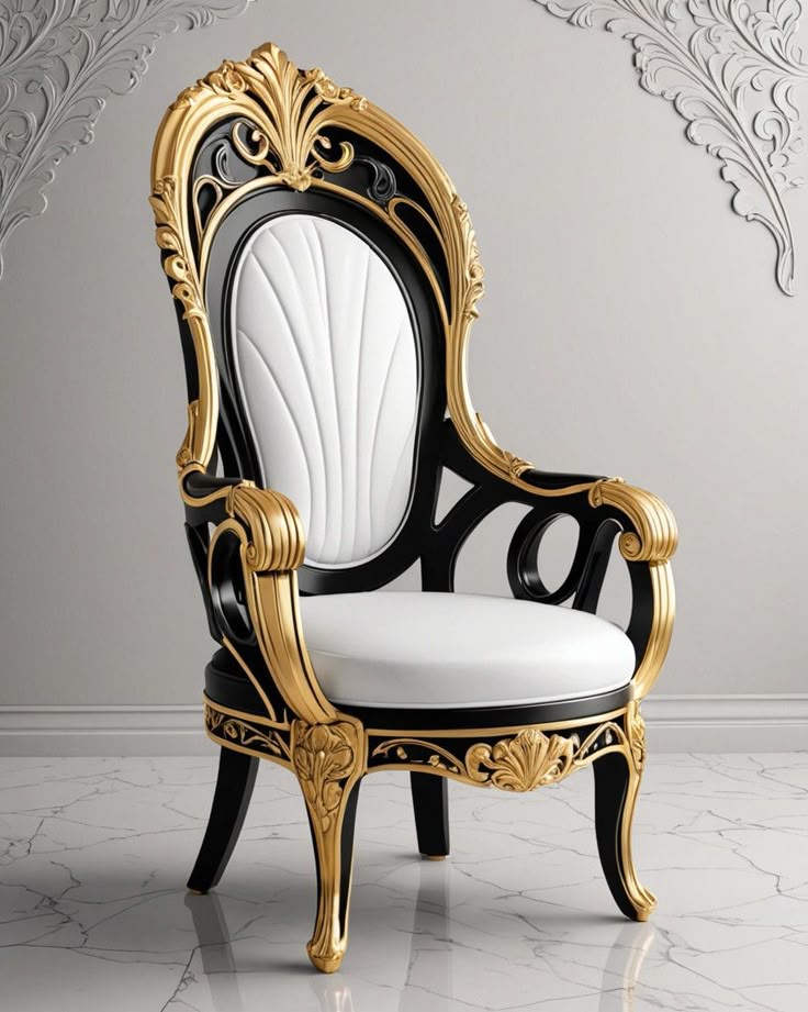 π Luxury Black & Gold Maharaja Chairs (Pair) | Premium Hand-Carved Designer Accent Chairs π