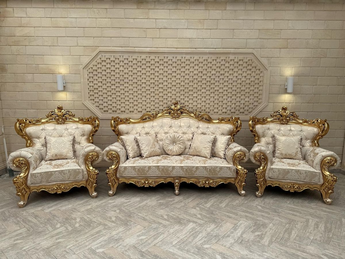 ✨ Royal Gold Majesty Sofa Set – A Statement of Luxury and Elegance ✨