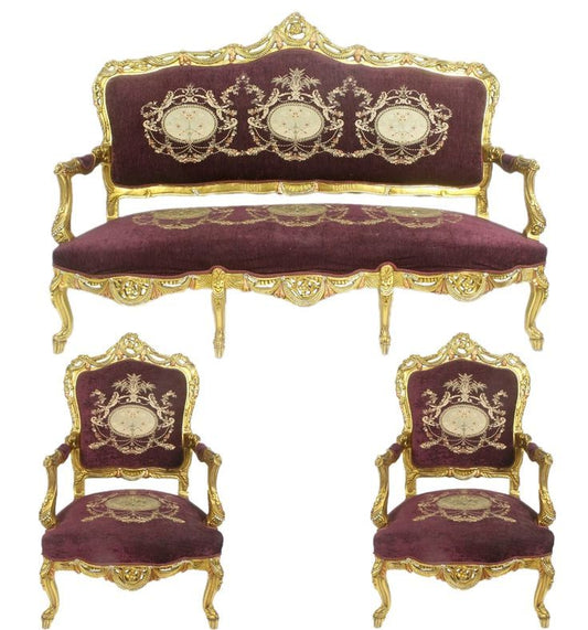 Premium Gold Leaf Tufted Seating Bench | Luxury Wedding Furniture Accessories