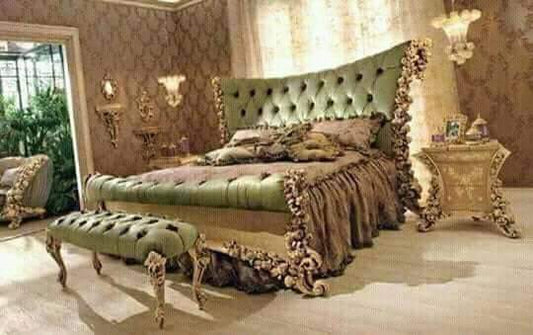 chiniot furniture victoria folwer carving bed set 2026