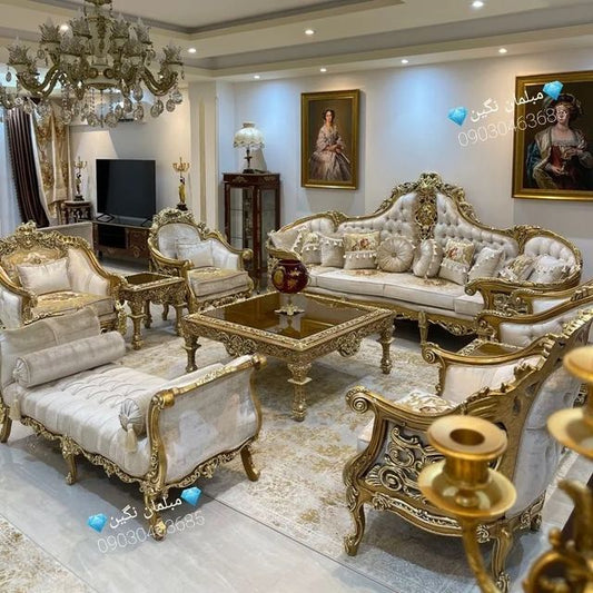 ✨ Ultra-Luxury Handcrafted Living Room Set – Where Artistry Meets Elegance ✨