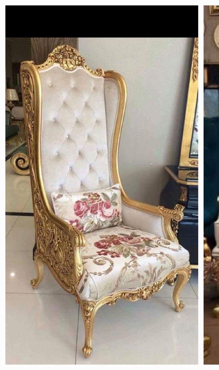 👑 Luxury Royal Wingback Chair pair (2 pcs)| High Back Chinioti Maharaja Accent Chair 👑