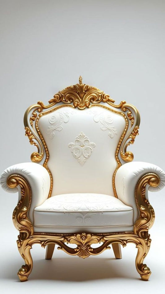 🌟 Hand-Carved Chinioti Victorian Chair Pair | Antique Gold Luxury Bedroom Sofa Chairs 🌟